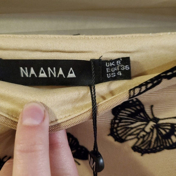 NAA NAA | Body-Con Mini Skirt in Stone sz 4 - Picture 8 of 14